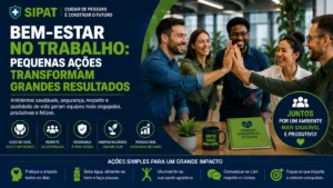 Colaboradores acompanhando palestra SIPAT de conscientização no ambiente de trabalho