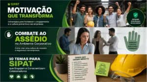 Funcionários participando de treinamento sobre comportamento seguro na empresa