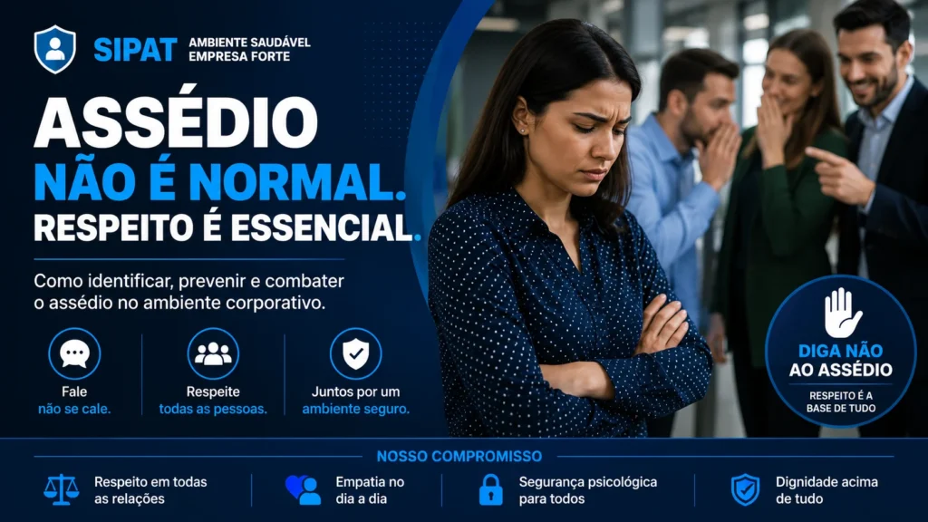Palestra sobre assédio no trabalho para conscientização de colaboradores