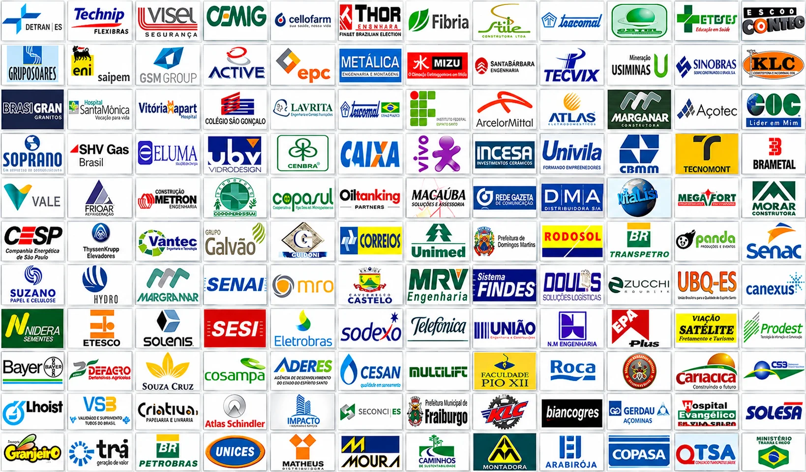 Clientes e empresas atendidas